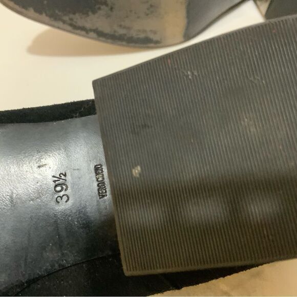 Alexander Wang Gabi Cut Out Boot 39.5 Black Suede Silver Metal Heel - Picture 8 of 15